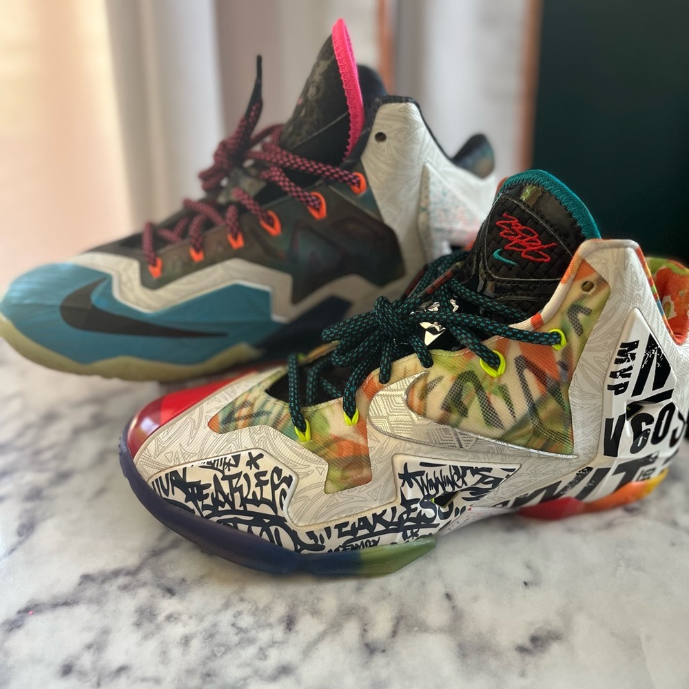 “What The” Lebron 11s, size 8.5